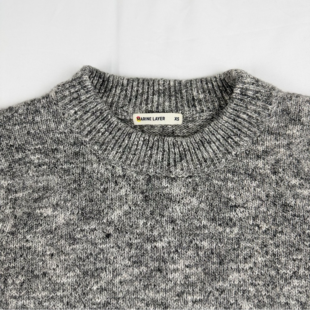 Marine Layer Alma Puff Sleeve Sweater Gray Knit Size XS EUC - Picture 13 of 14